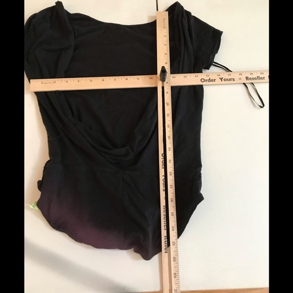 Intimately Free Size Medium Black draped bodysuit tee lightweight runs large - Picture 2 of 9